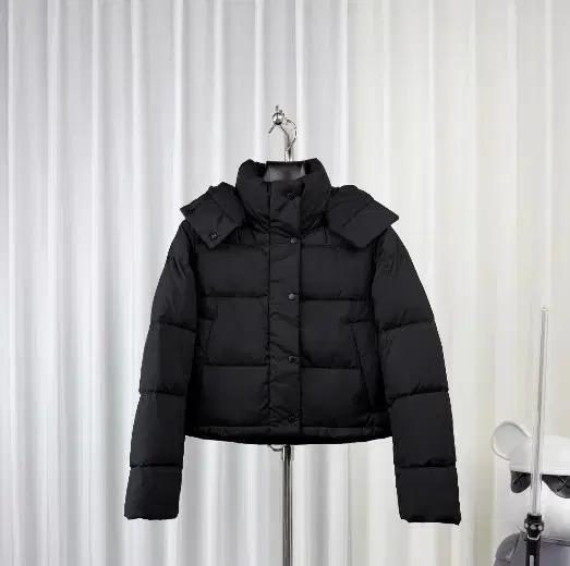 Lululemon블랙 후드 패딩 점퍼