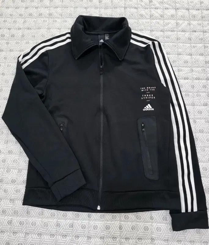 아디다스 블랙 삼선 트랙 자켓 L