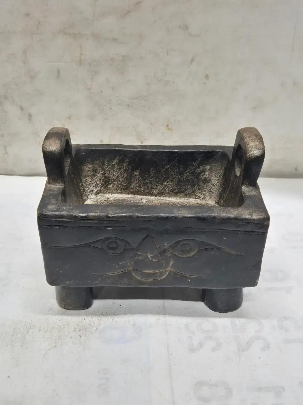 자석이 붙는 홍산문화 흑피옥 (토템/제사문화) (문자/문양) bw-207