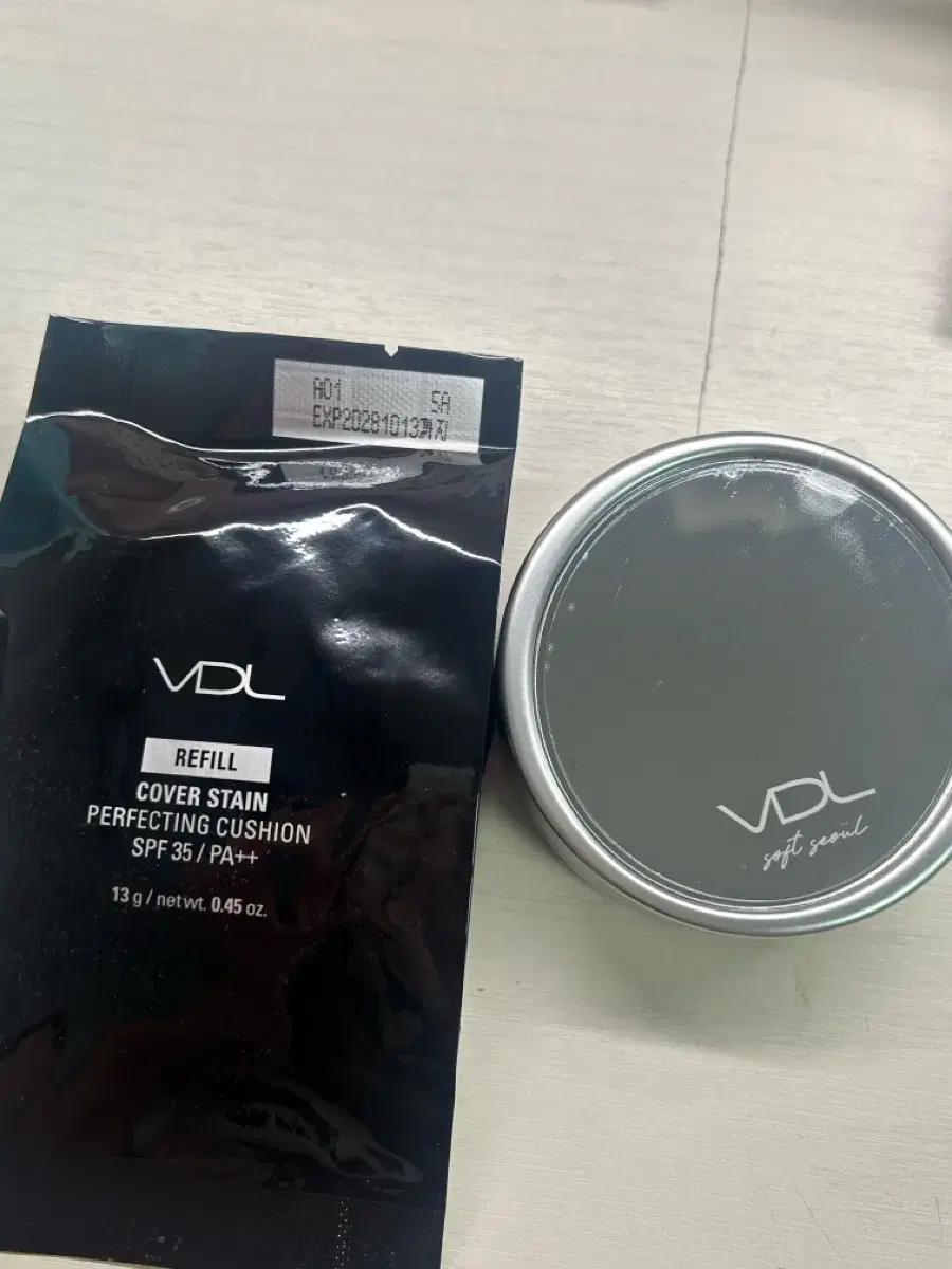 브이디엘 VDL vdl 커버 스테인 퍼펙팅 쿠션 에이 01 본품 리필