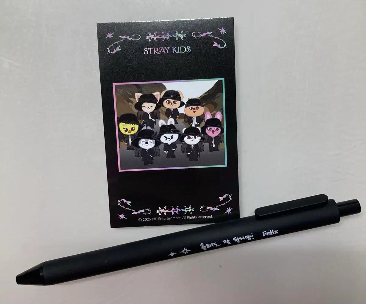 스트레이키즈 두잇 팝업 필릭스 볼펜 & 스키주 행운카드