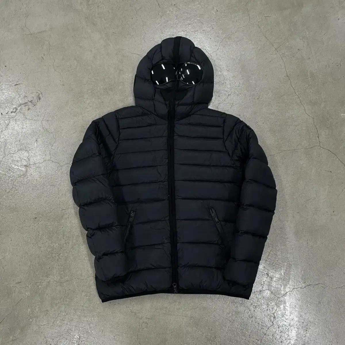 AI Riders on the Storm 고글 후드 다운 패딩