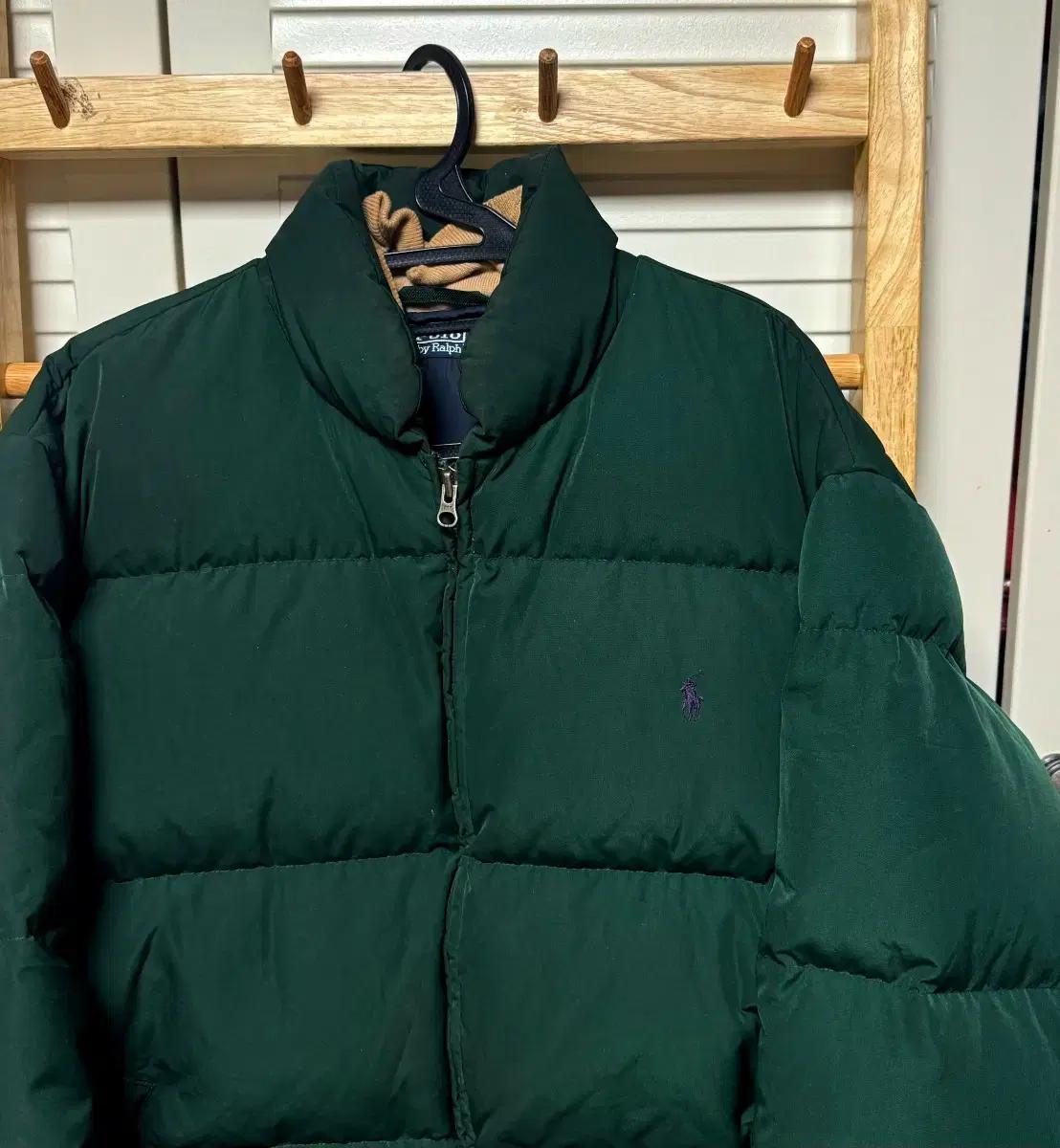폴로 랄프로렌 푸퍼 딥그린 숏 패딩 자켓