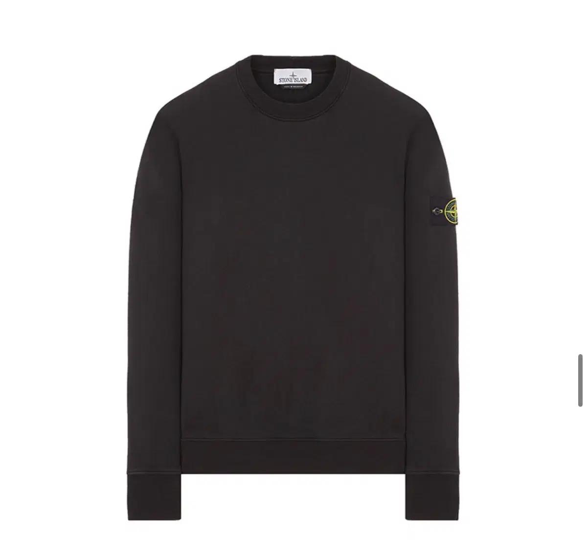 스톤아일랜드 블랙 맨투맨 티셔츠