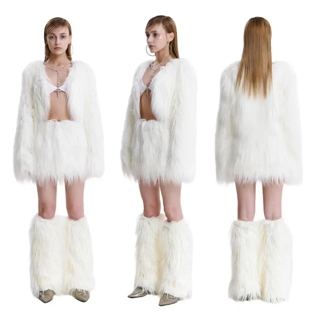 csdclb Yeti white reversible faux fur