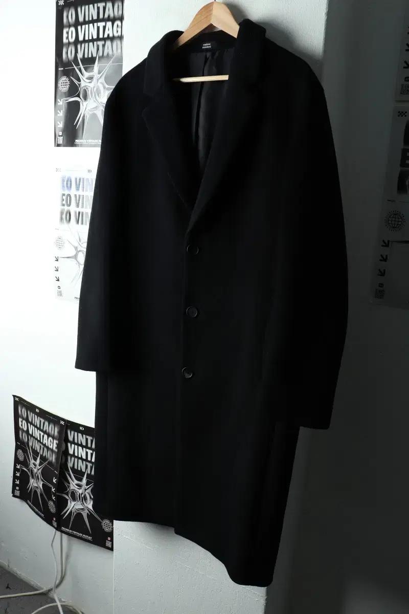(L-XL) 무신사 스탠다드 코트자켓 싱글 캐시미어 블랙-16336