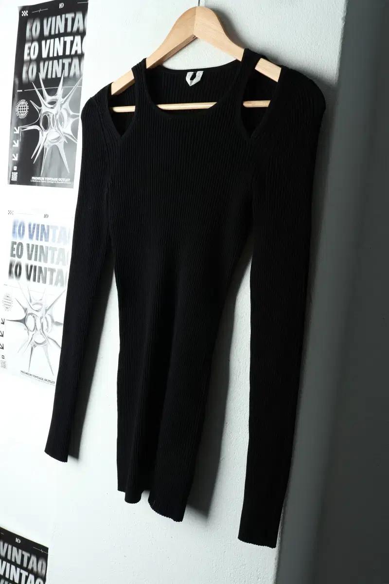 W(L-XL) 아르켓 니트 슬림핏 골댄 블랙-16292