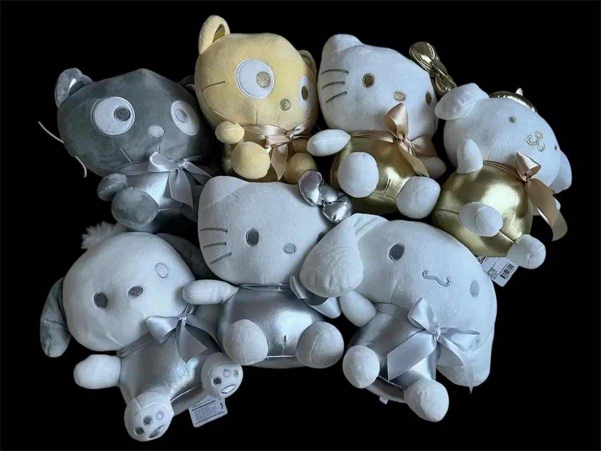 실버 골드 산리오 중형 인형