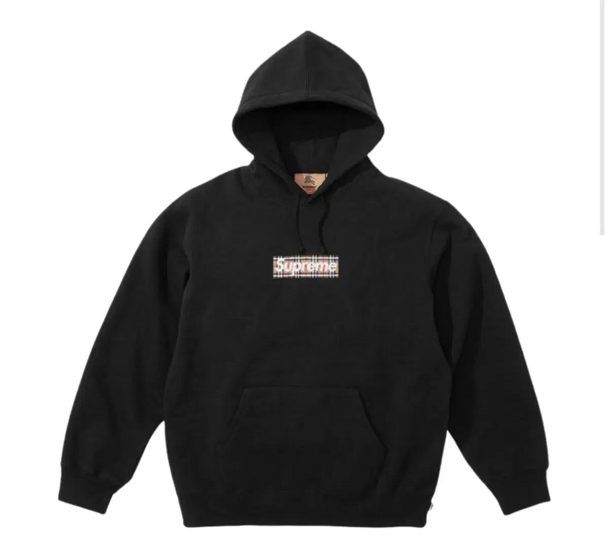 [M] 슈프림 버버리 후드 블랙