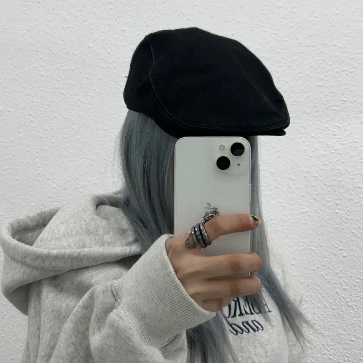 디스이즈네버댓 자수로고 블랙 헌팅캡