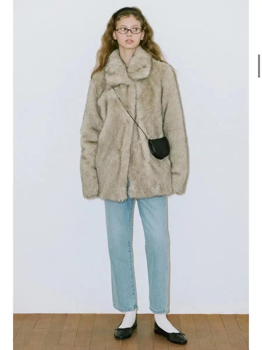 시눈 Heavy Mix Fur Jacket Ash Brown 퍼자켓