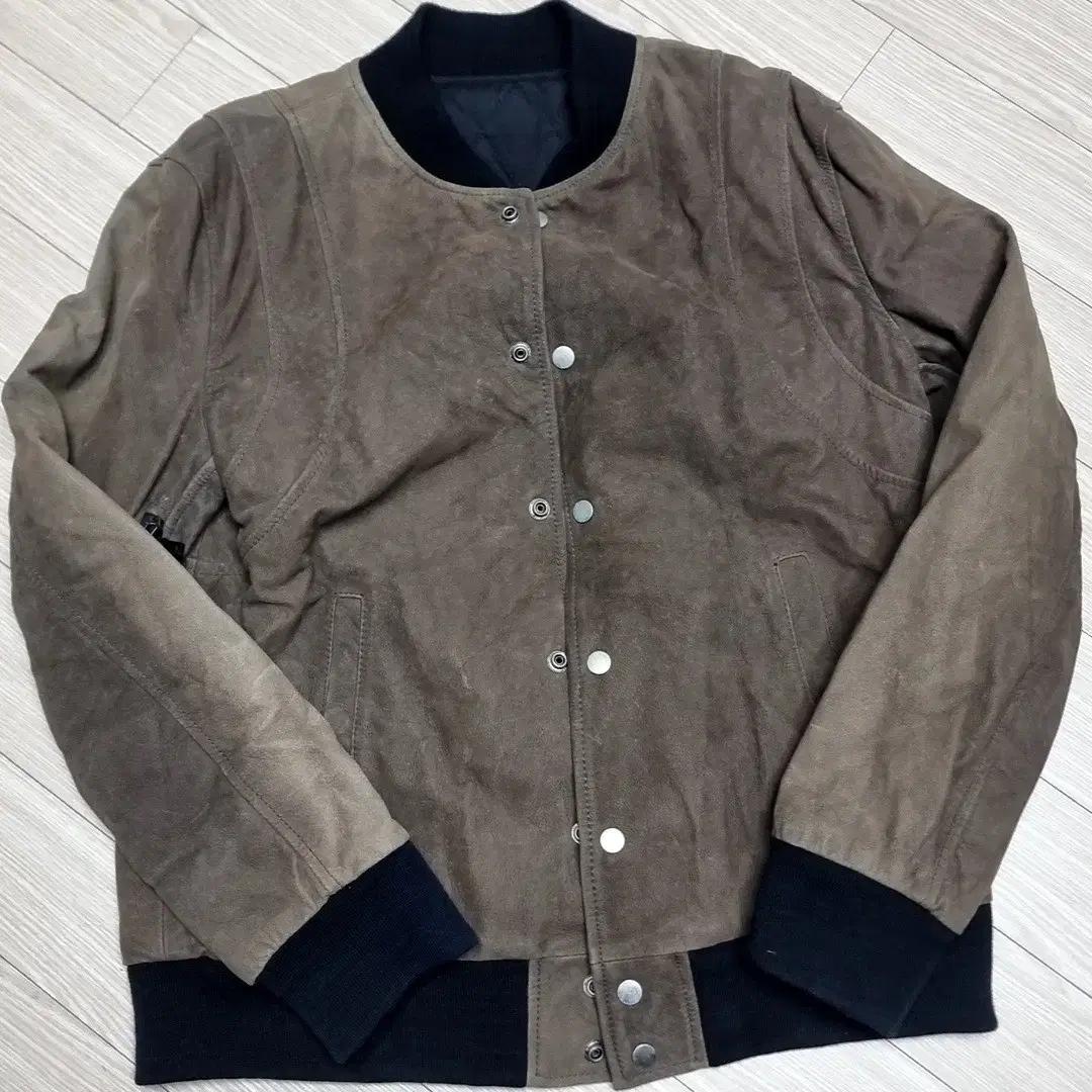 발망 브라운 스웨이드 누벅 가죽봄버 자켓(100-105)