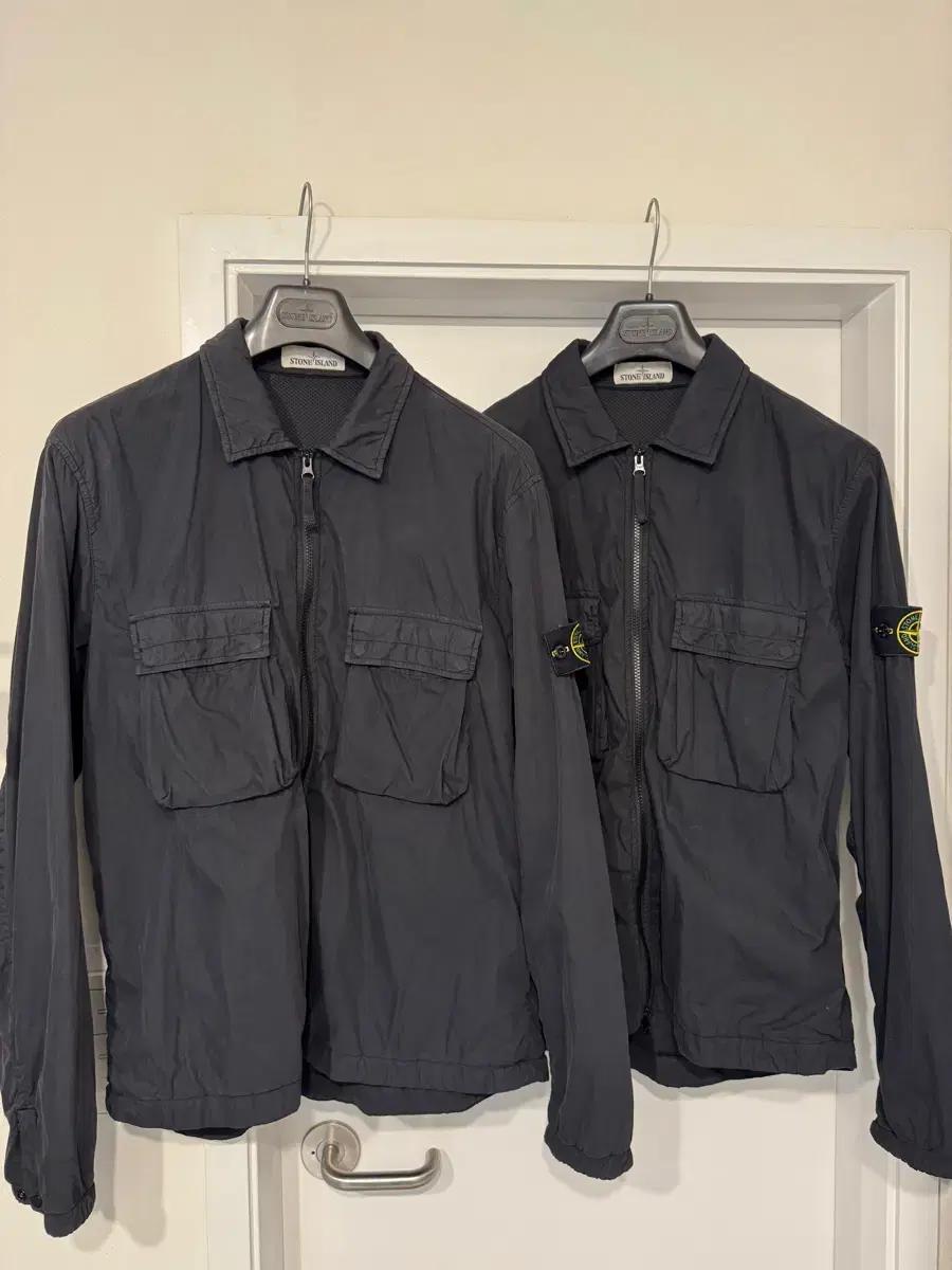 스톤아일랜드 나일론 코튼 오버셔츠 블랙 XL