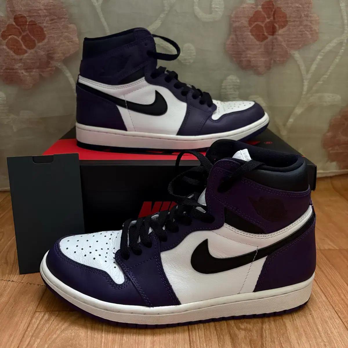 나이키 에어조던1 하이 코트퍼플 260