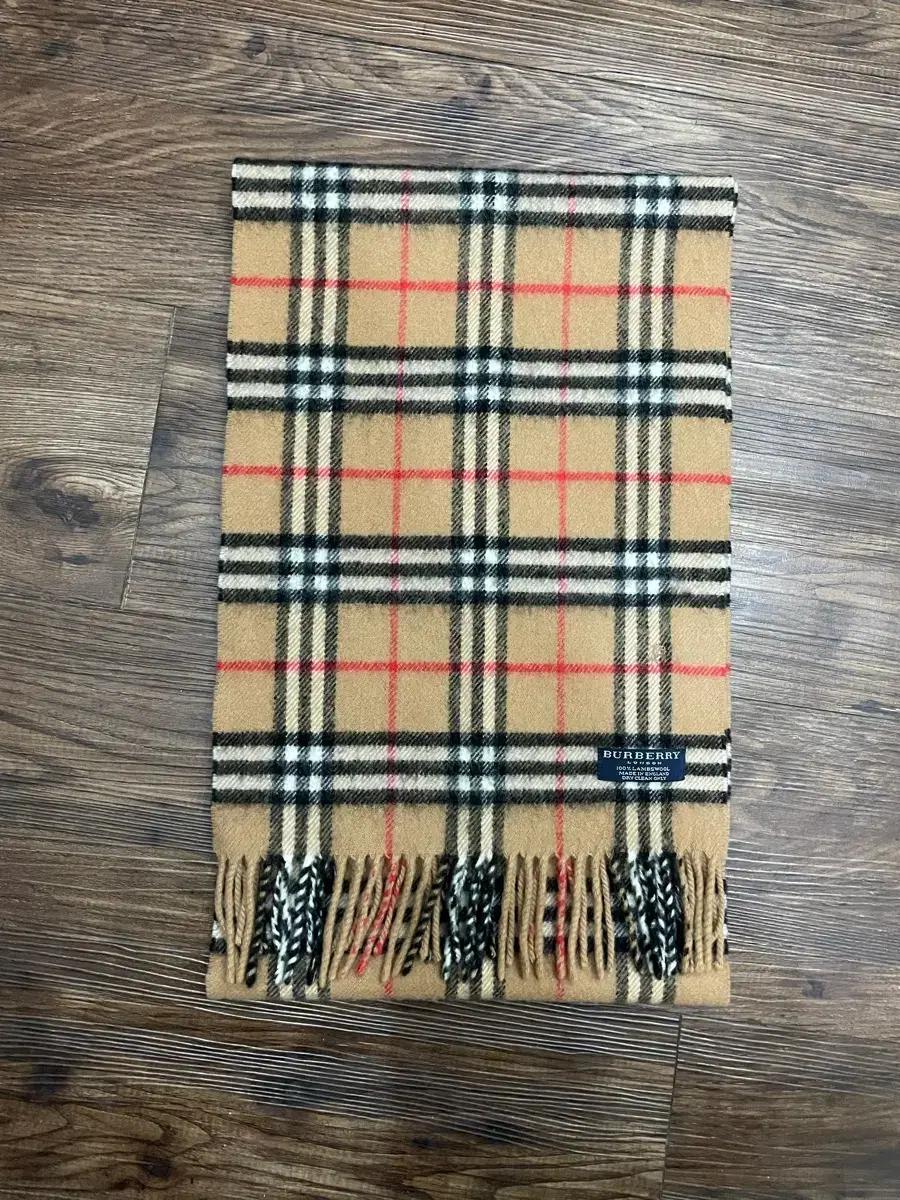 버버리 램스울 노바체크 머플러 목도리 베이지