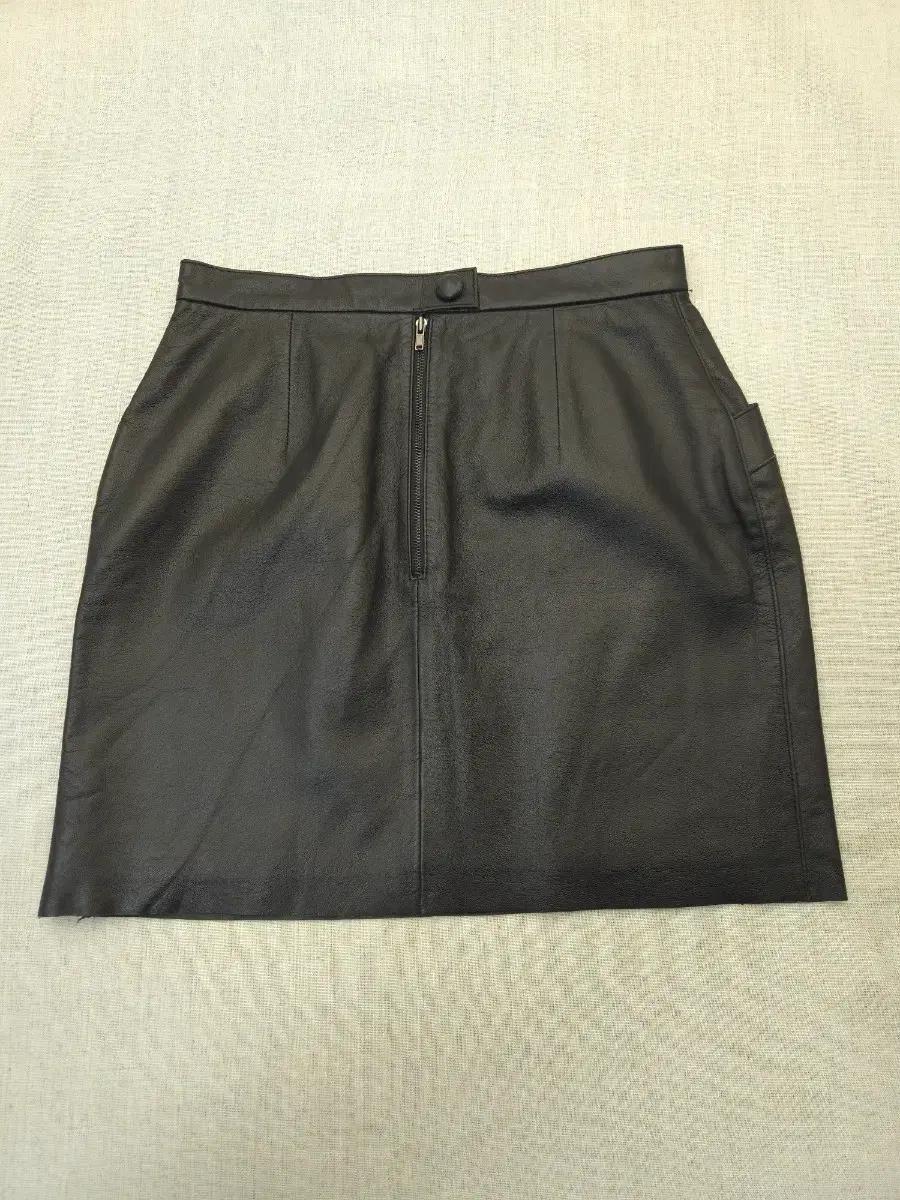 알렉산더 맥퀸 블랙 레더 미니 스커트