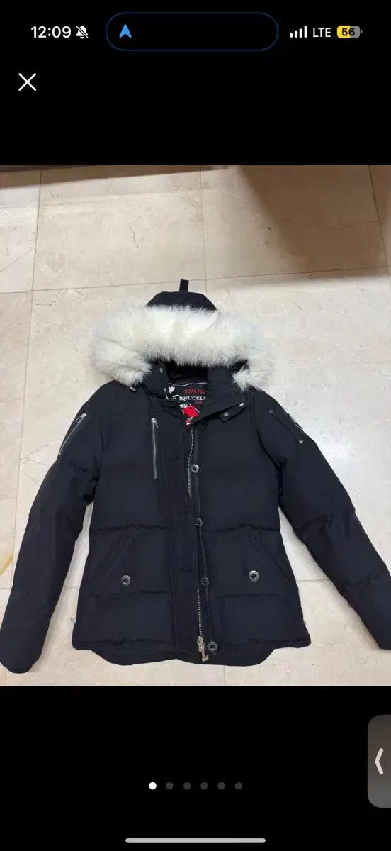 상태 최상 무스너클 쓰리쿼터 여성 블랙 패딩 s