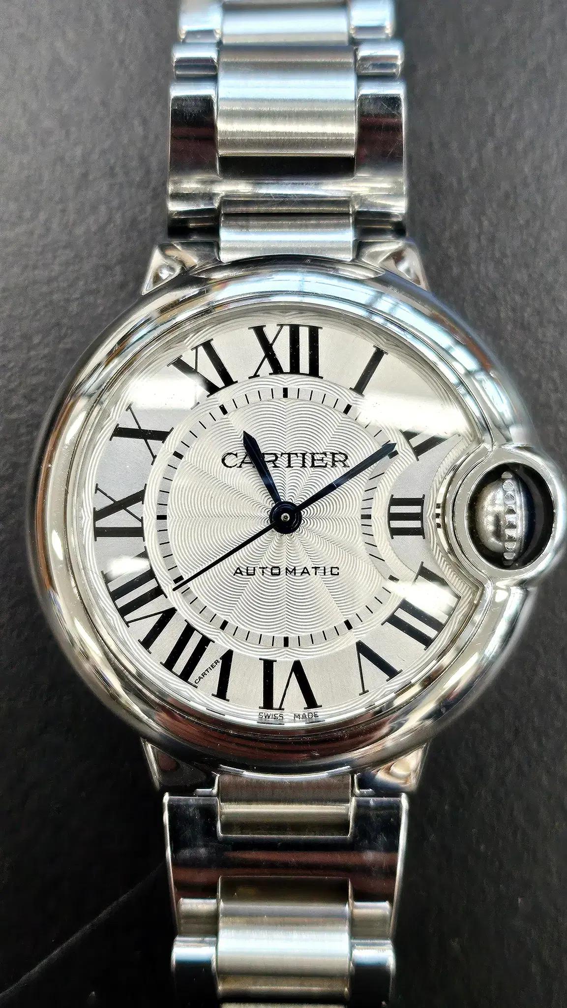 까르띠에 발롱블루 33mm 오토매틱 손목시계