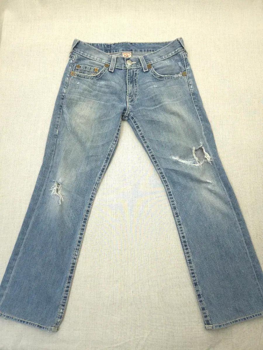 트루릴리젼 데님 청바지 데미지진