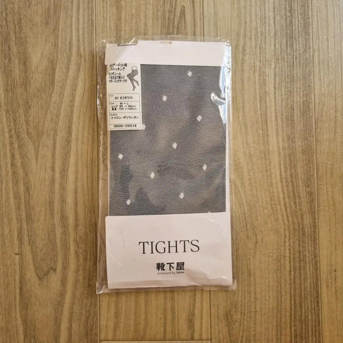 일본 타비오 Tabio 클리어 도트 팬티스타킹 오프화이트색