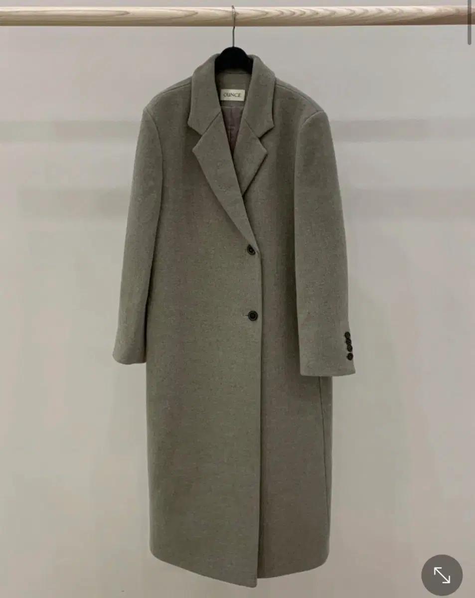 온스  ounce 리브 울 코트 민트그레이 / 여자 겨울 코트