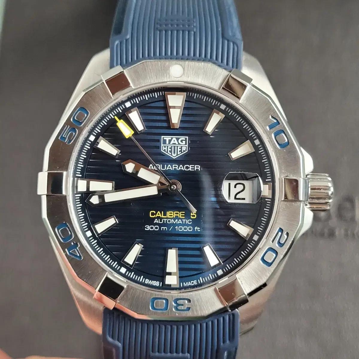 태그호이어 아쿠아레이서 스틸베젤 청판 오토매틱 (칼리버5)