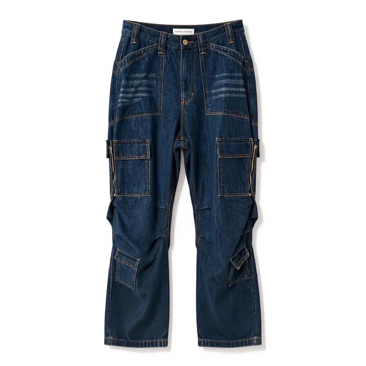 Waviness&Noun 웨이비니스&노운 콜라보 데님 카고 팬츠 0 사이