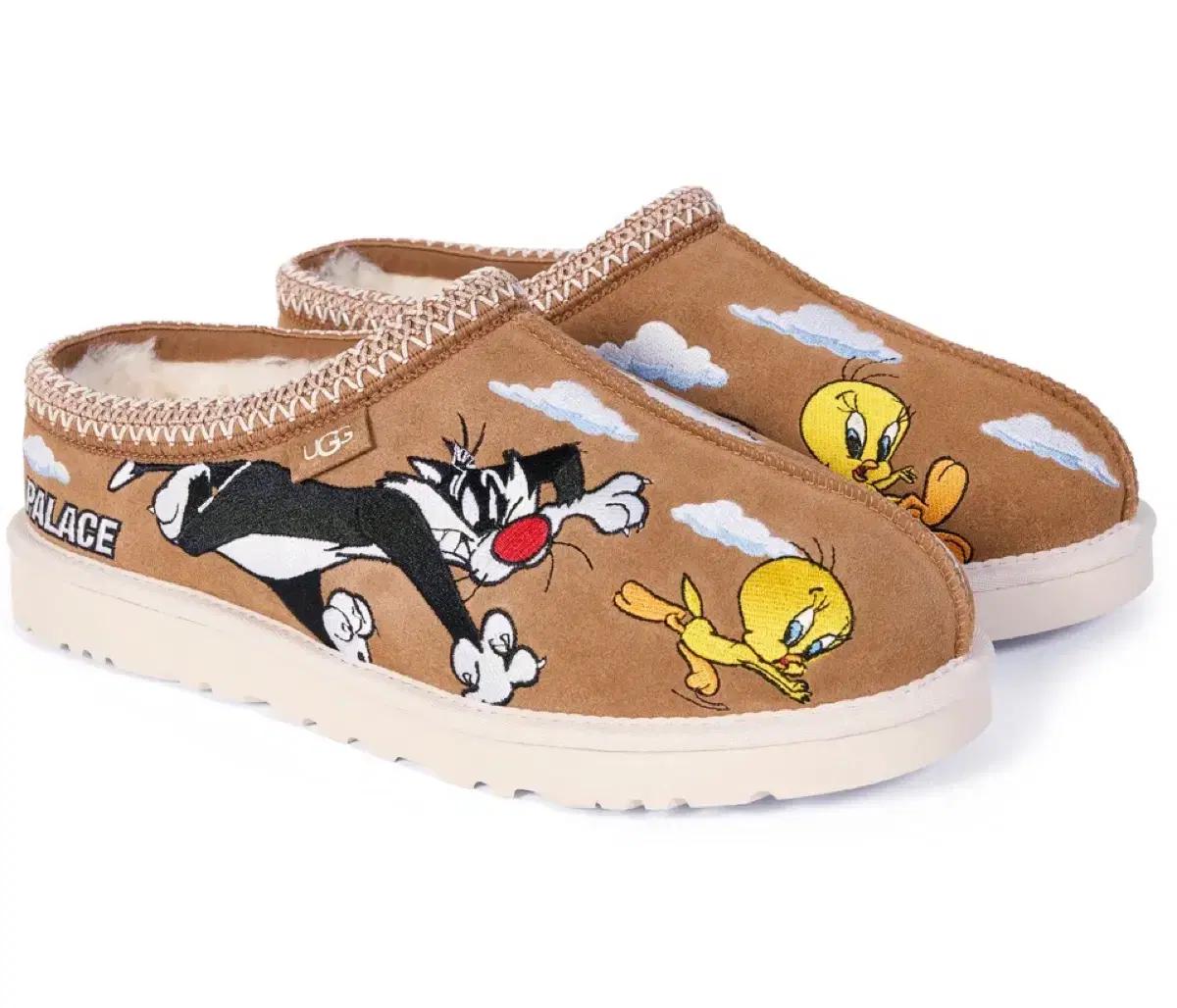 팔라스 x 어그 루니툰즈 타스만 슬리퍼 체스트넛 260