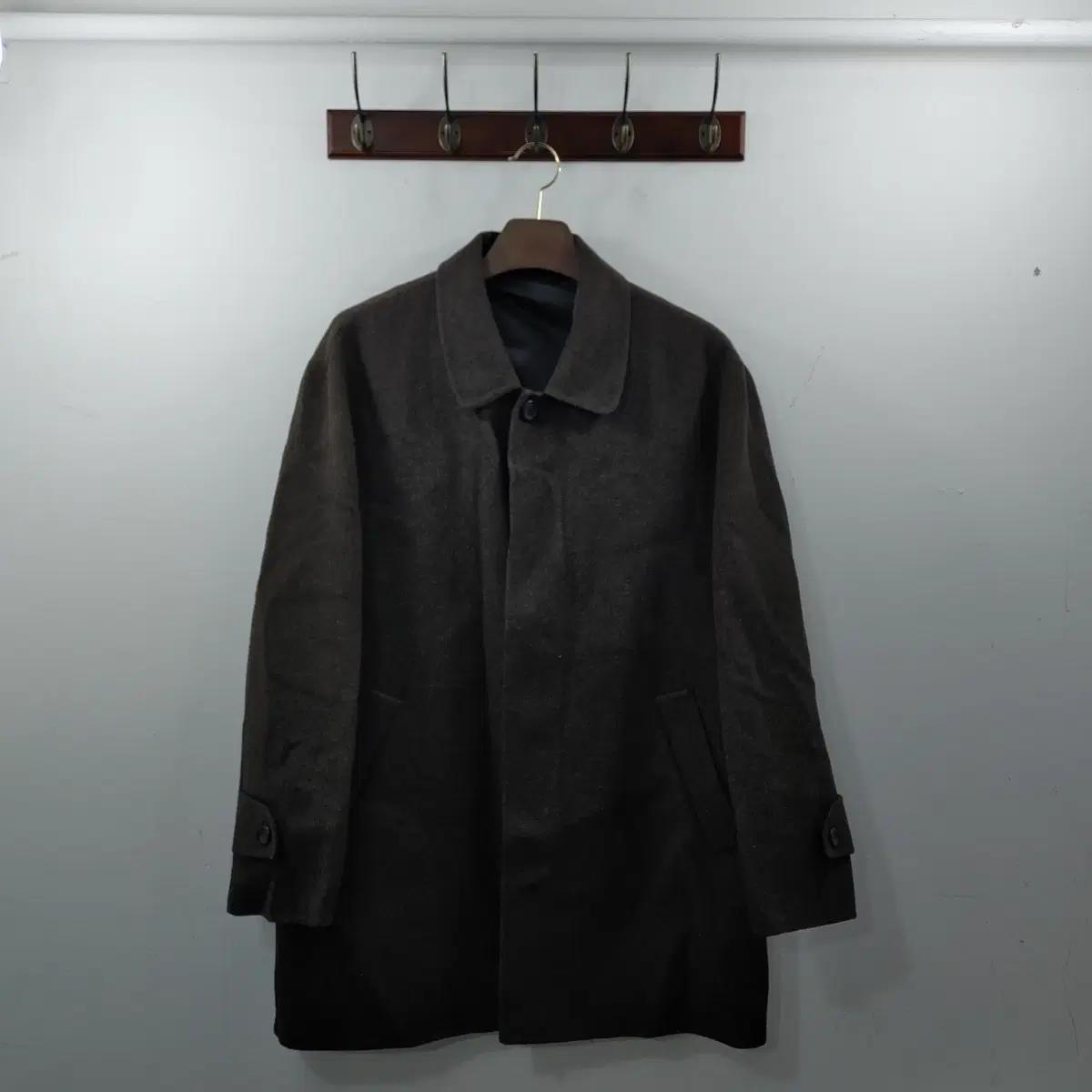 추천 L 여성 브라운 겨울 모 코트 미디 카라 코트