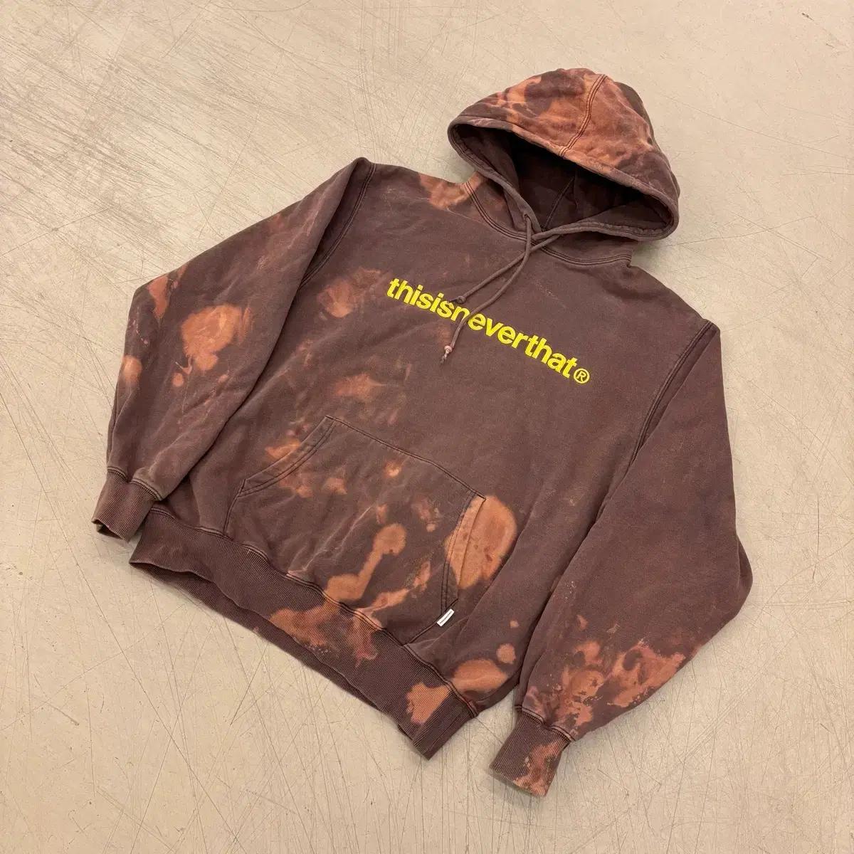 디스이즈네버댓 타이다이 빅로고 후드티