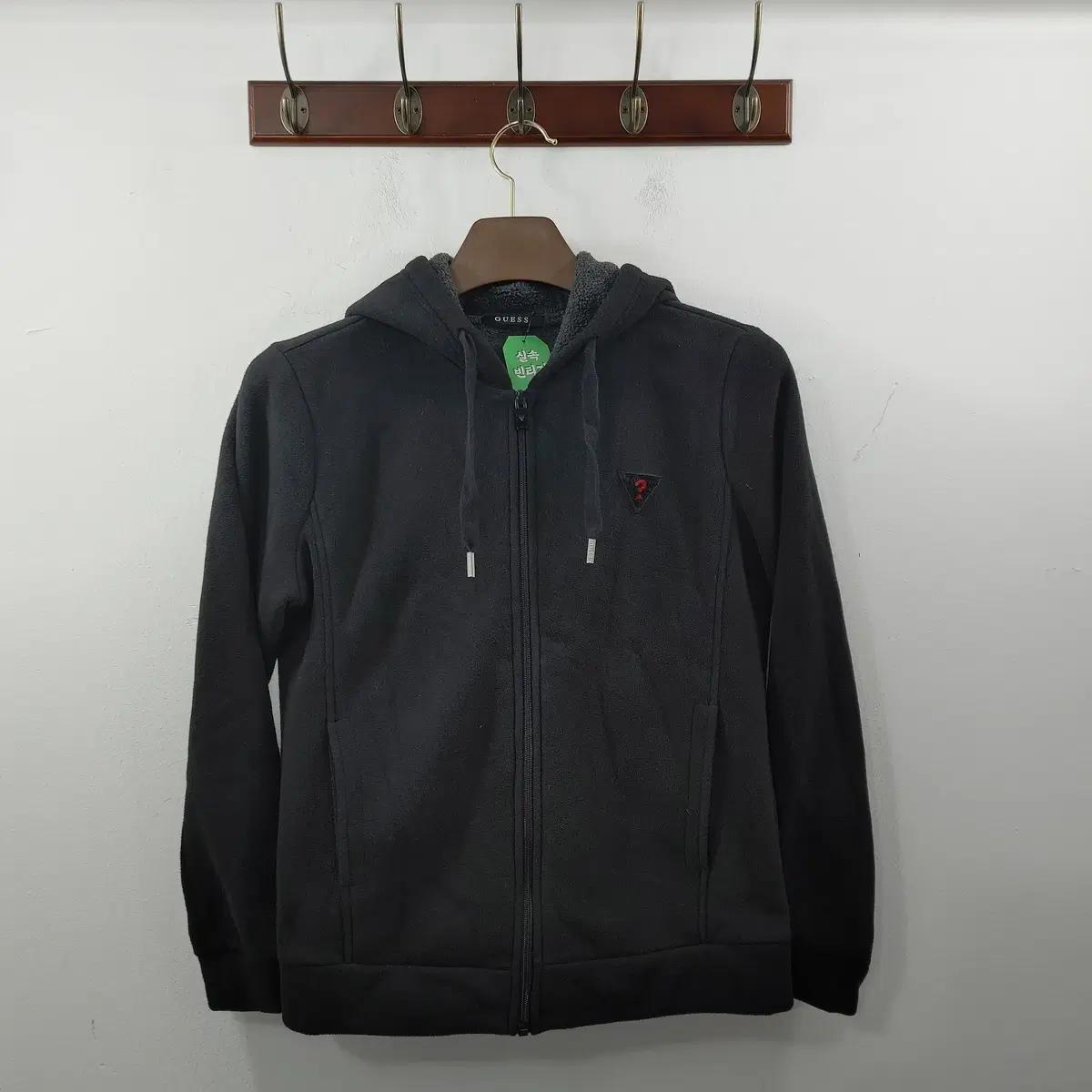 추천 S 게스 여성 기모 후리스 블랙 겨울 자켓 점퍼