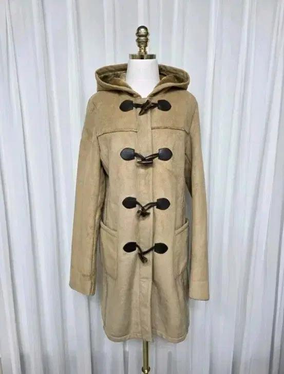 베이지 후드 무스탕 떡볶이 여성 코트 자켓 아우터 겨울 안감 기모 빈티지