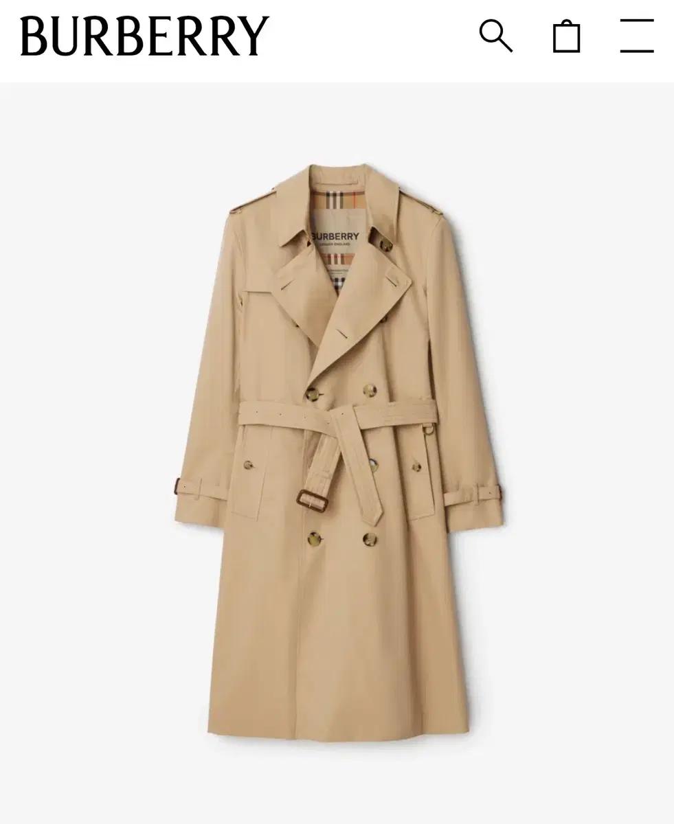 남성 버버리 켄징턴 트렌치코트 48