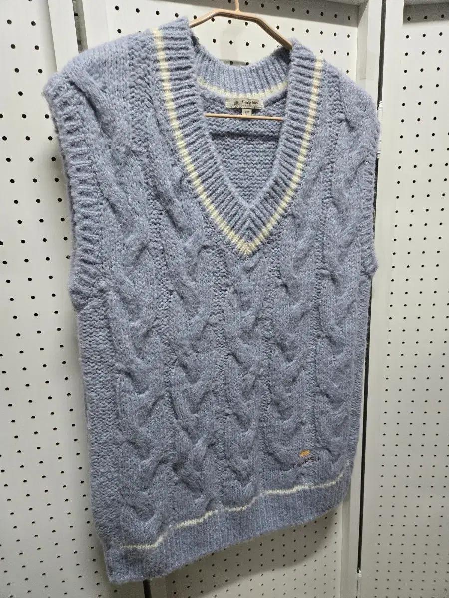 (000425)Thursday Island 케이블 니트 베스트 조끼