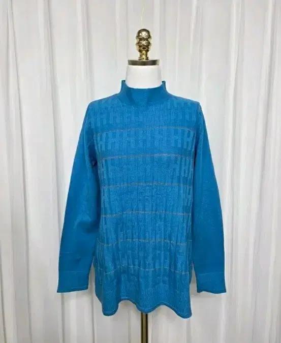새)아쿠아블루 여성 니트 상의 프리 사이즈 스웨터 캐주얼 가을 겨울