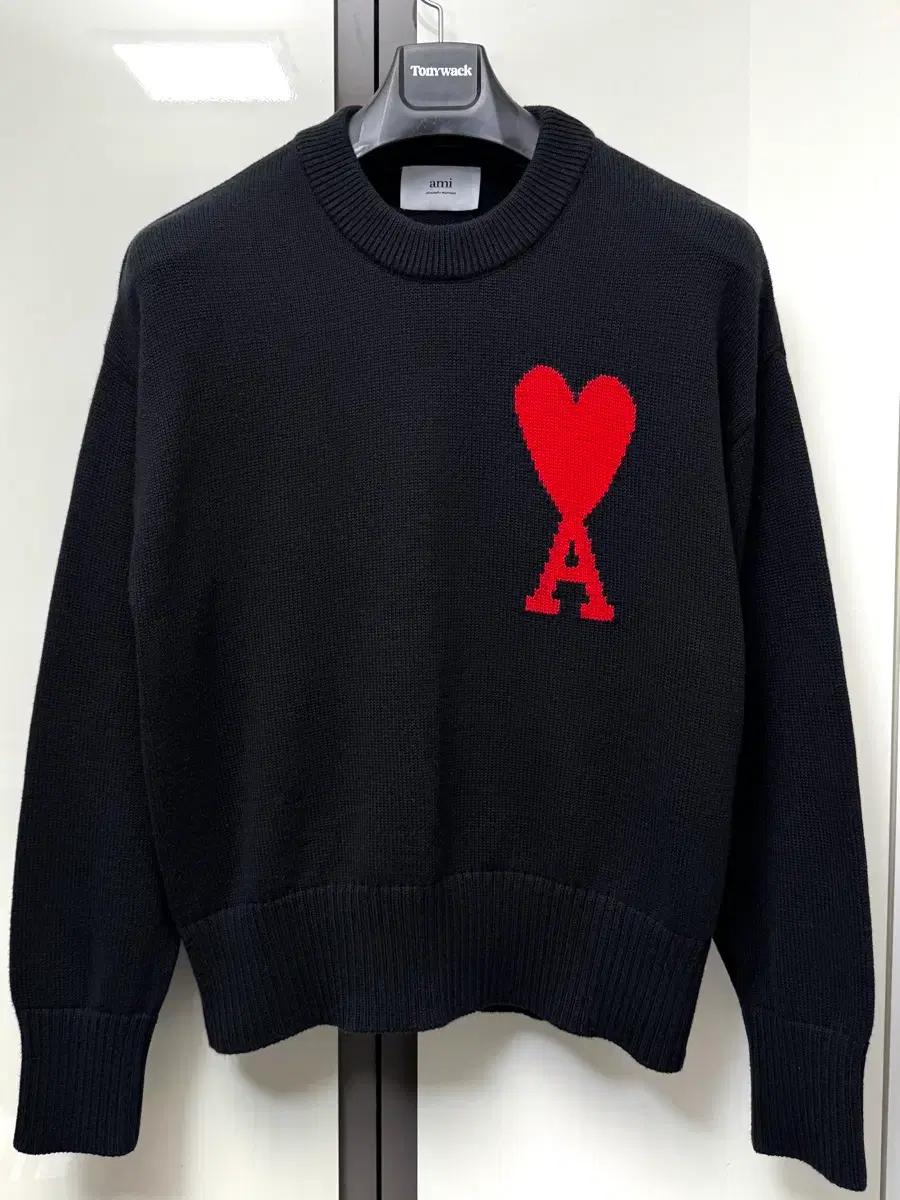 아미 오버사이즈 하트로고 니트 S