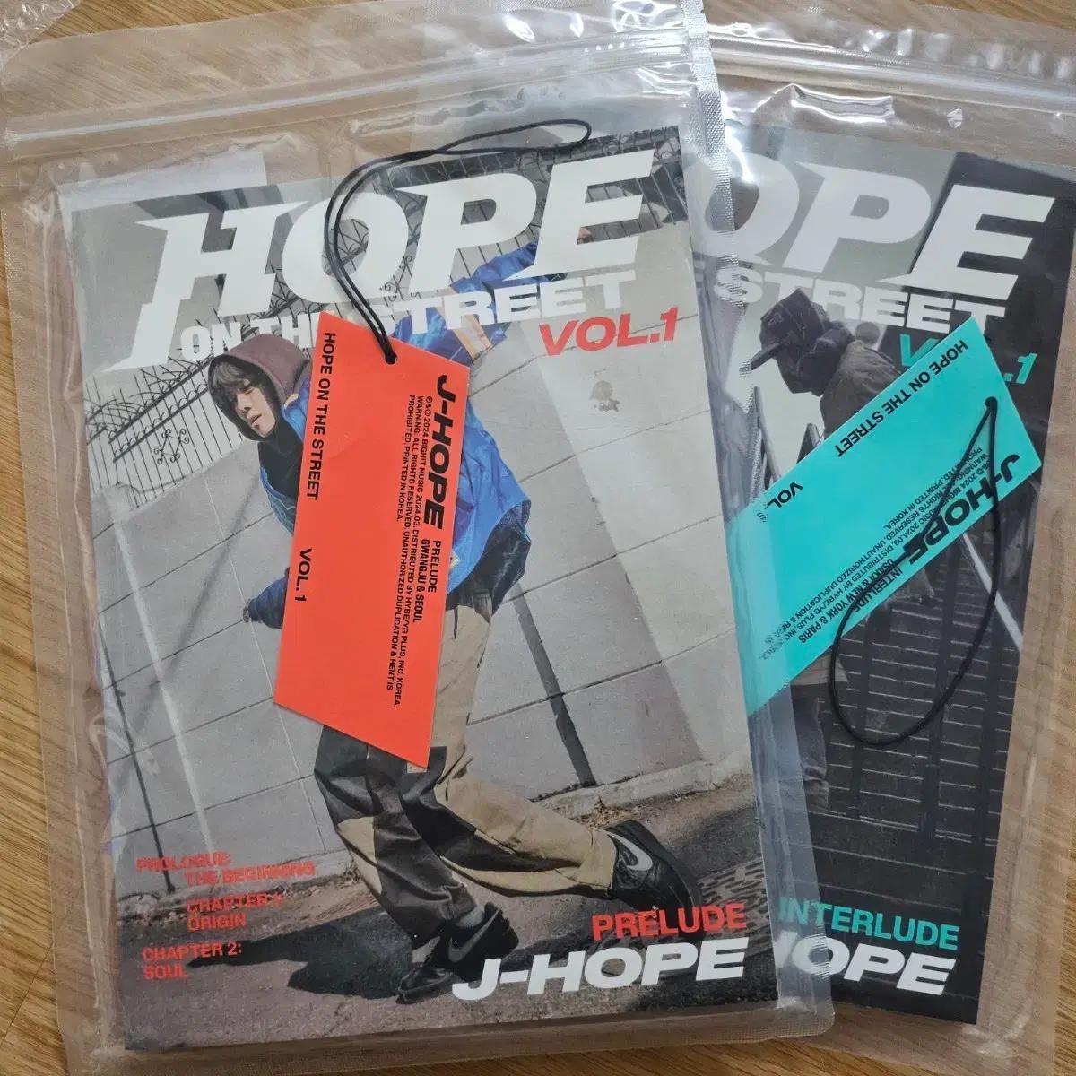 미개봉 bts 방탄 제이홉 on the street 앨범 2개 세트