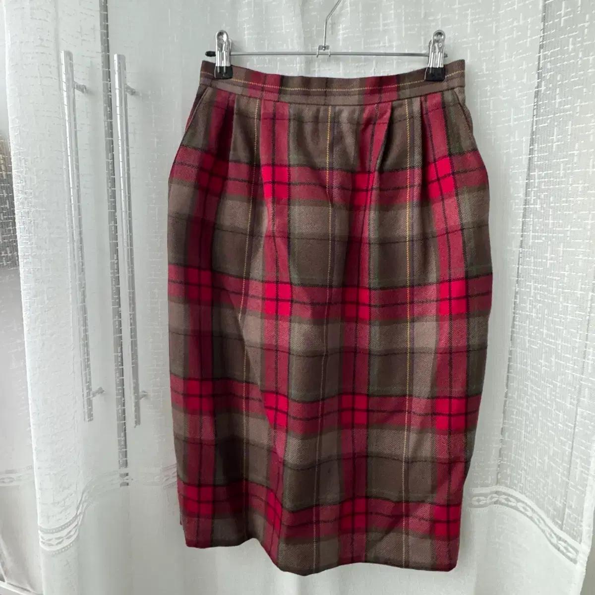 겨울모직 체크치마