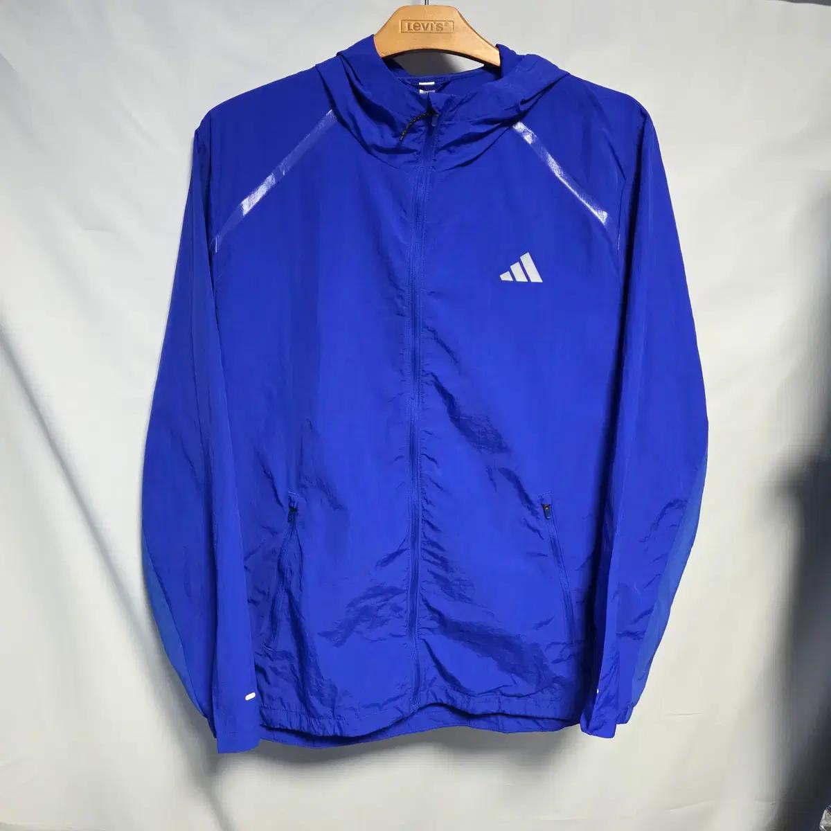 [XL] 아디다스 2023 서울마라톤 러닝자켓, 바람막이 블루 #SH