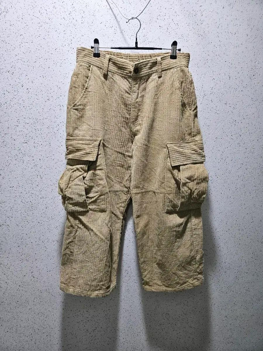 M) 제너럴아이디어 코듀로이 카고 팬츠 베이지