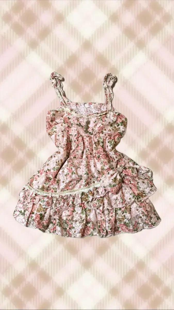 리즈리사 고전 플로럴 꽃 캐미솔 원피스 히메 갸루 러블리