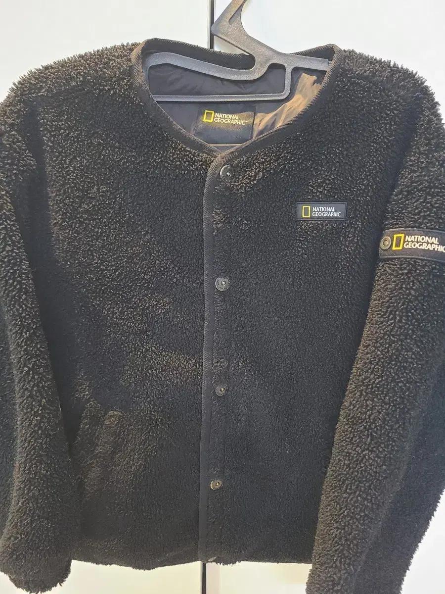내셔널지오그래픽 검정 뽀글이 플리스 키즈 자켓 140