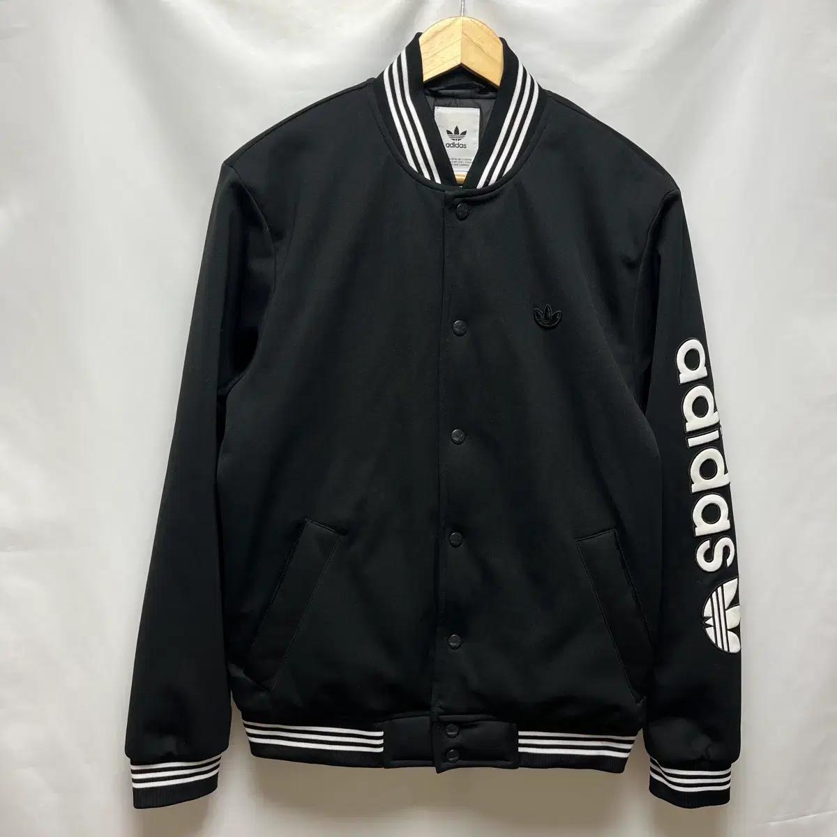 [정품/L] 아디다스 봄버 누빔 블랙 바시티자켓 (파이어버드)