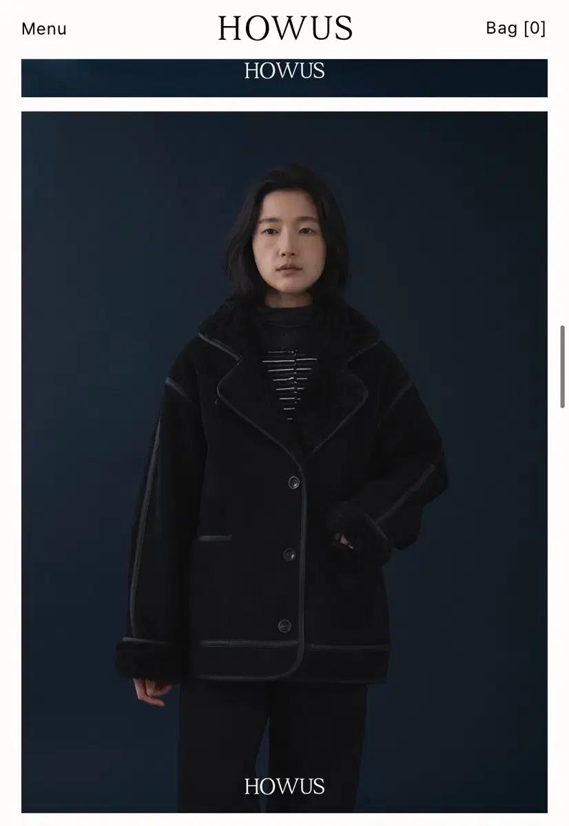 HOWUS 블랙 무스탕 [새상품]