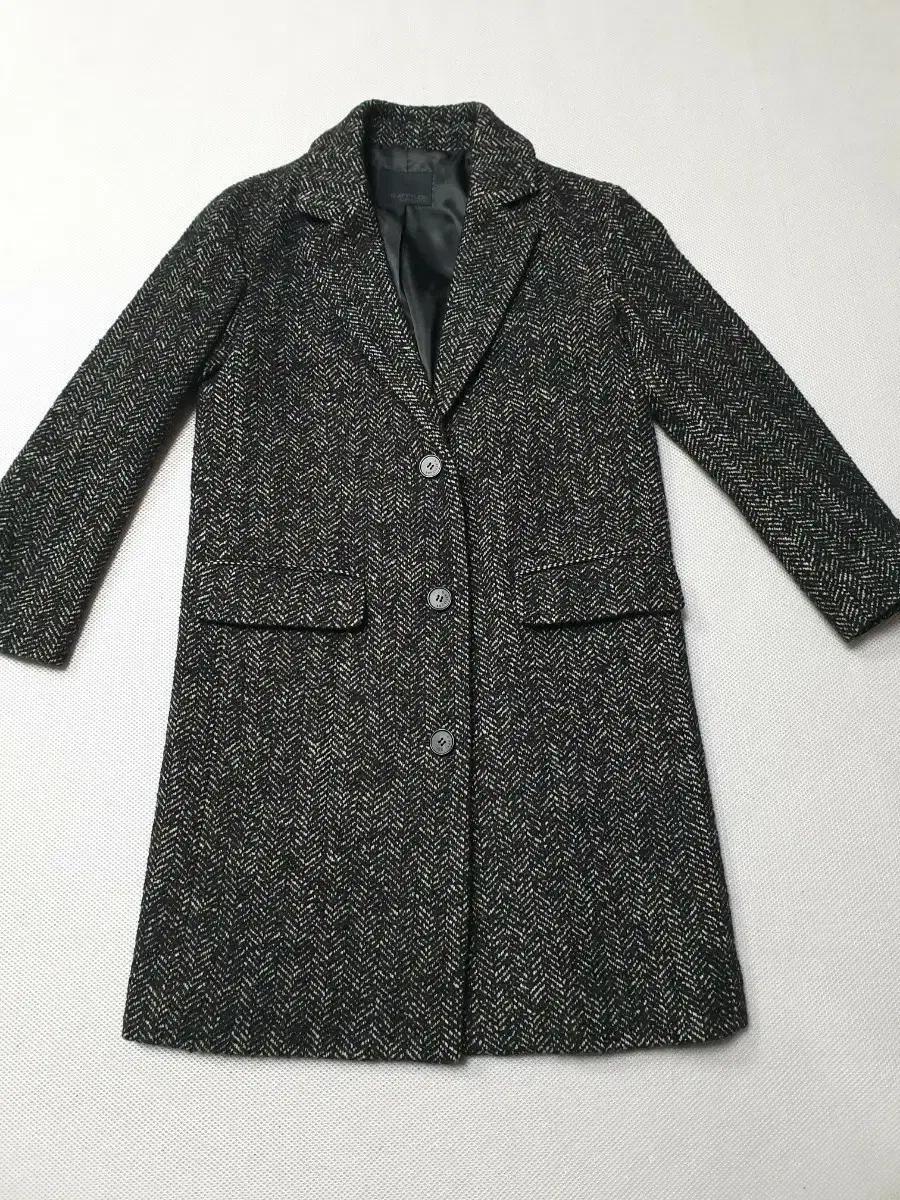 G.ATTITUDE 헤링본 울 코트 55 여성85