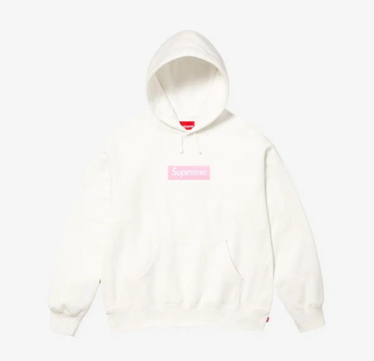 슈프림 박스 로고 후드 스웨트셔츠 화이트 - 25FW