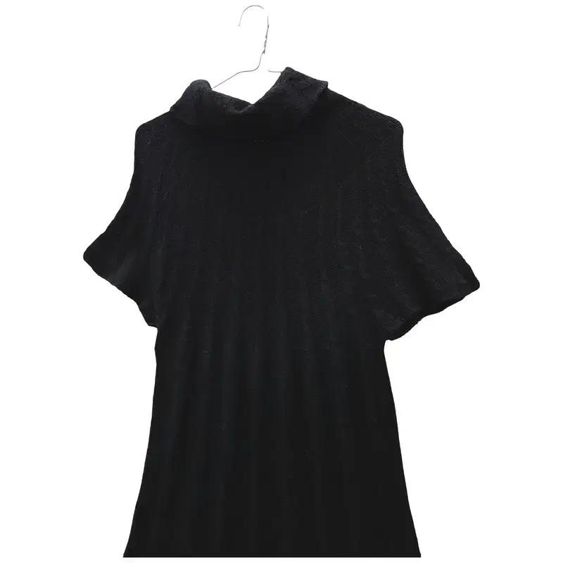 COMME CA ISM 블랙 케이블 니트 원피스 MADE IN JAPAN