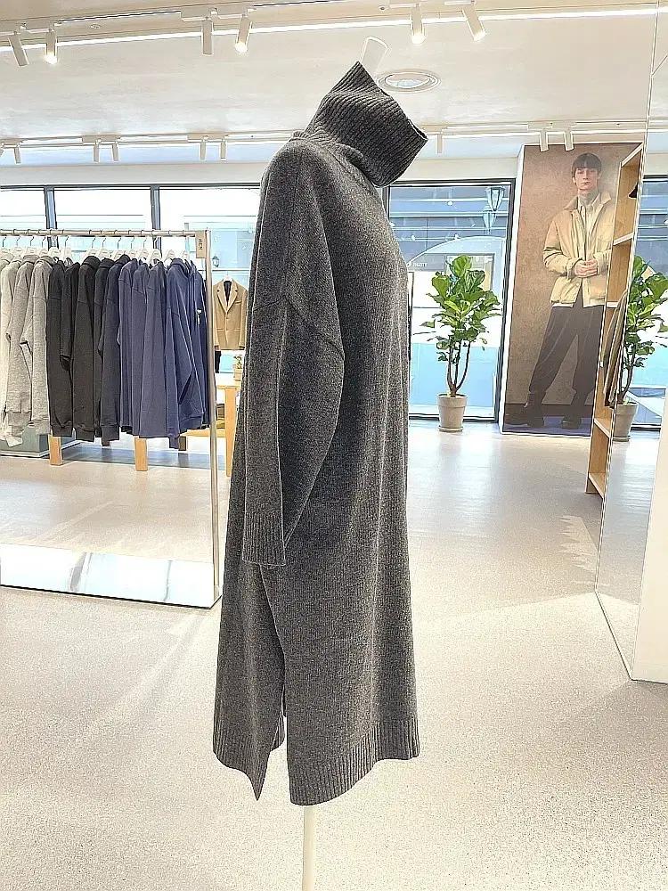 스튜디오 톰보이 터틀넥 롱 니트 원피스 F