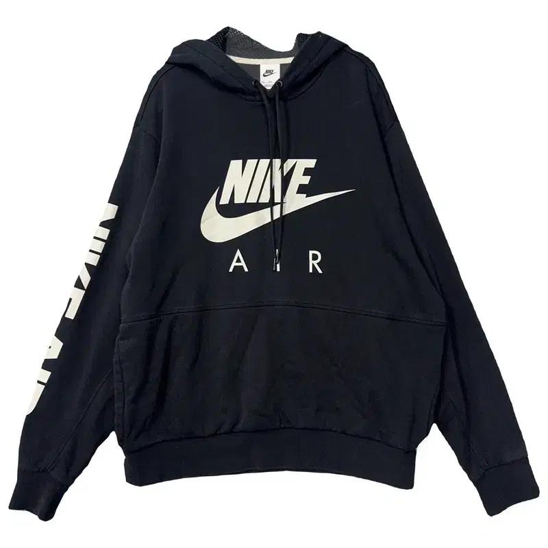 나이키 에어 프린팅 블랙 후드티 XXL