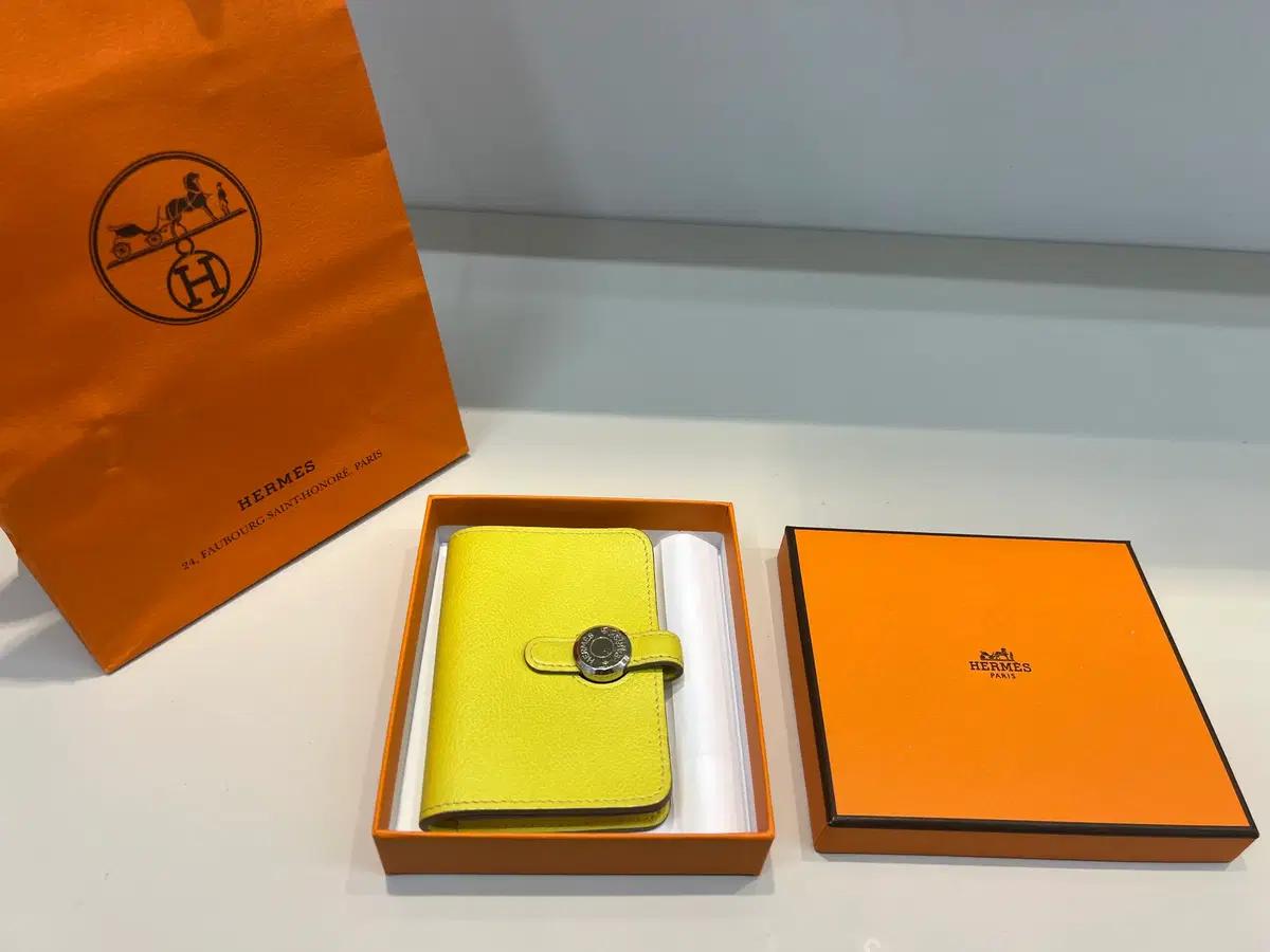 정품 에르메스 도곤 카드지갑